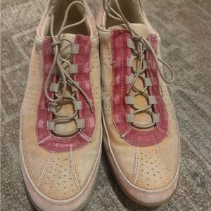 Donald J. Pliner Pink and Tan Sneakers